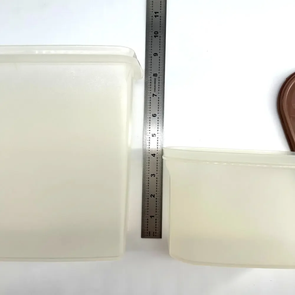 Vintage Tupperware Pour All Pitcher w Lid + Small container brown lids storage